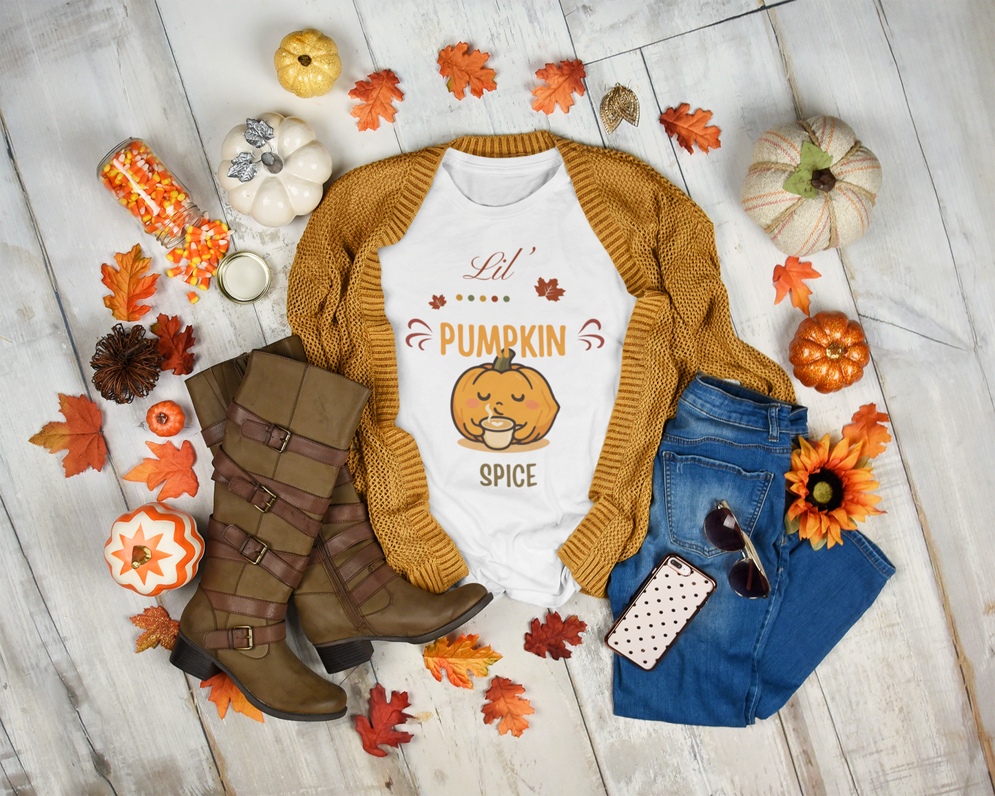 🍂 Lil’ Pumpkin Spice Adult Tee ☕