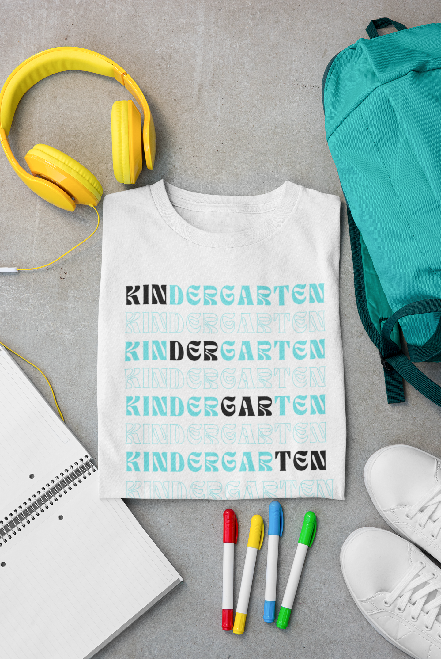 Kin-der-gar-ten Boy Toddler Fine Jersey Tee- Kindergarten Boy Special