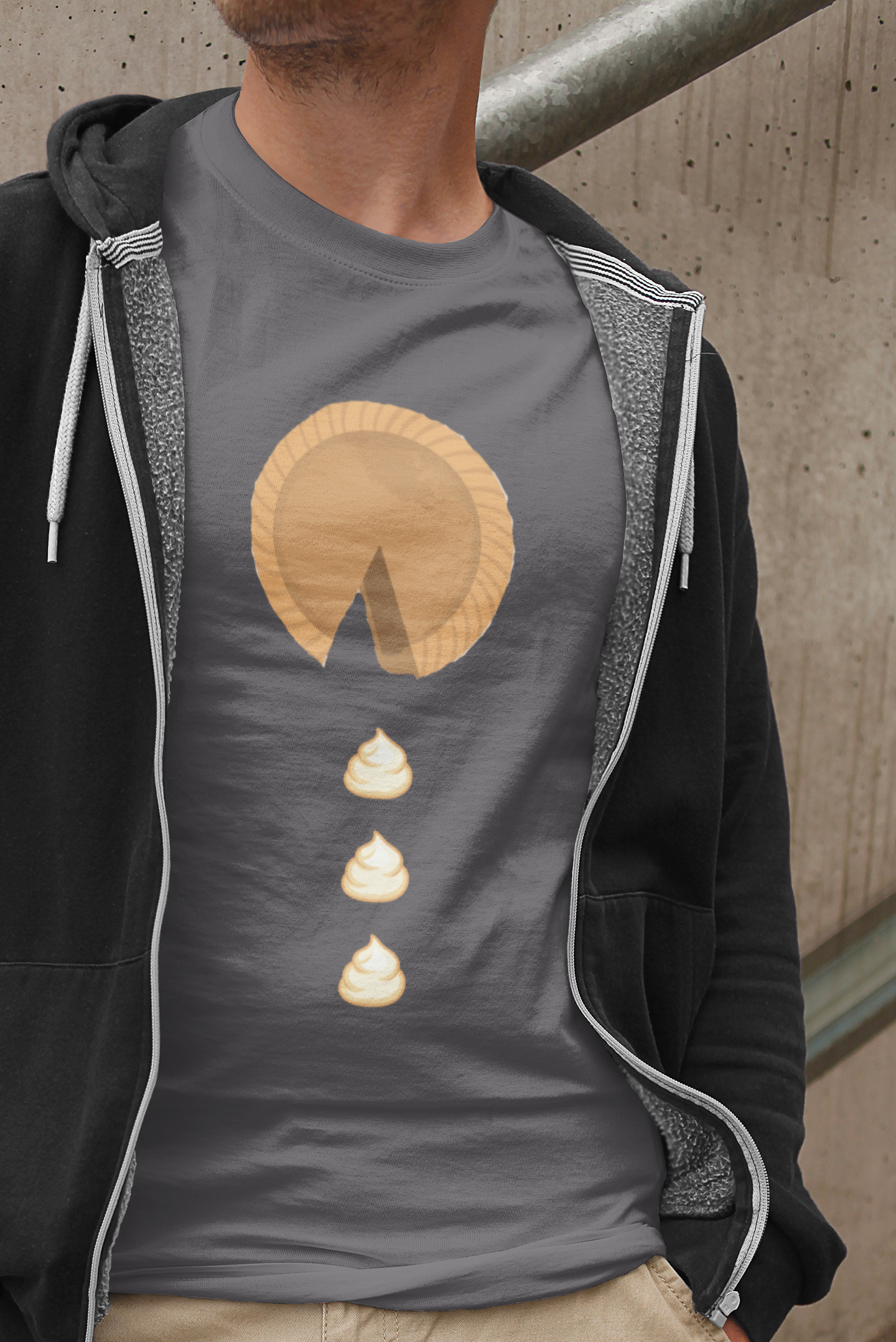 Gaming Halloween Pacman Pumpkin Pie T-Shirt